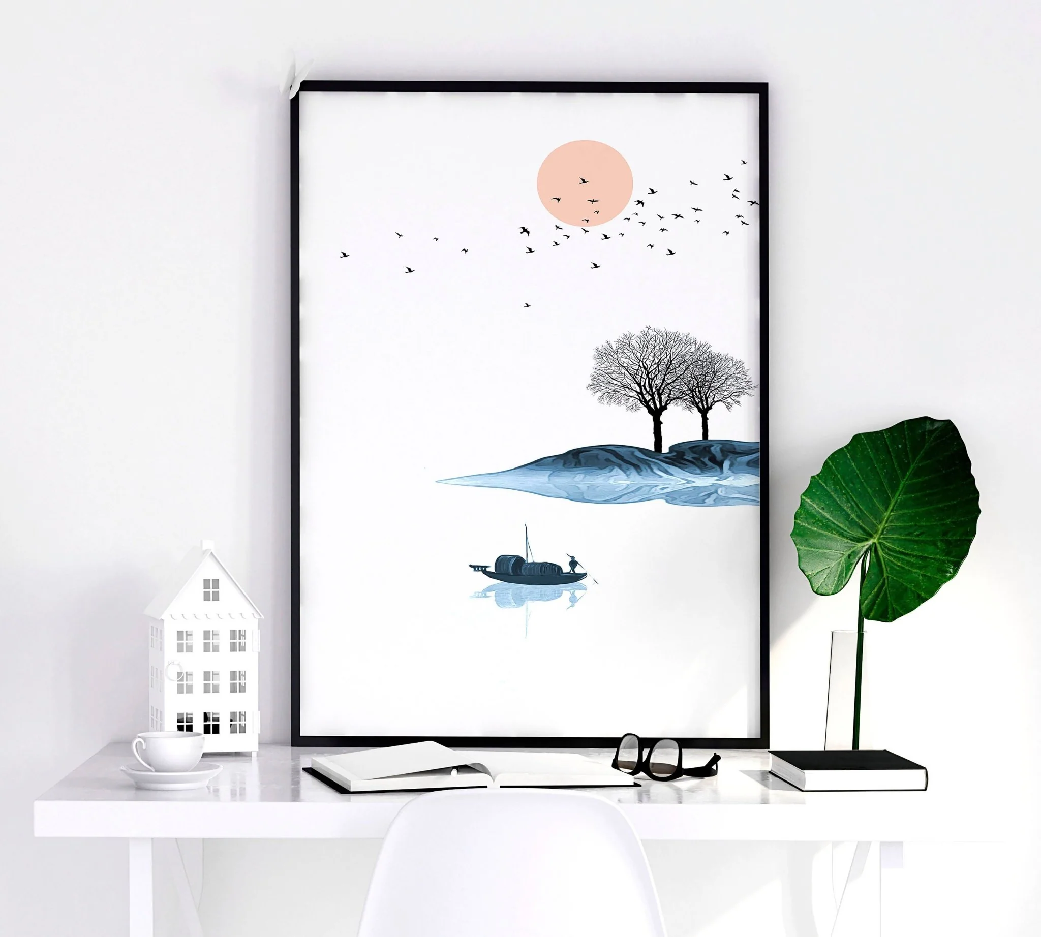 Framed wall art for living room | set of 3 Japanese wall art prints - Image 4