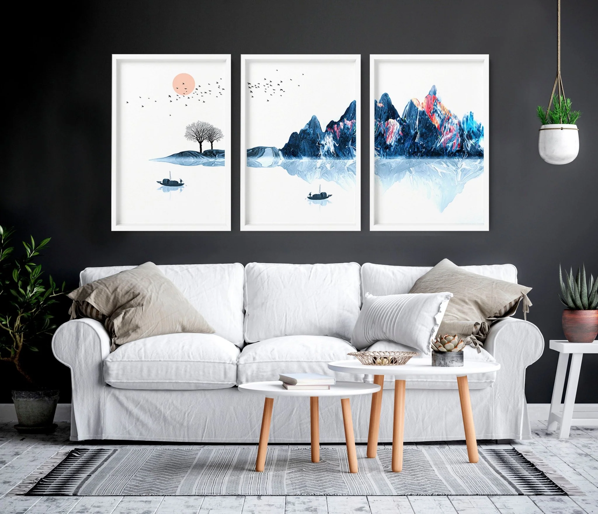 Framed wall art for living room | set of 3 Japanese wall art prints - Image 7