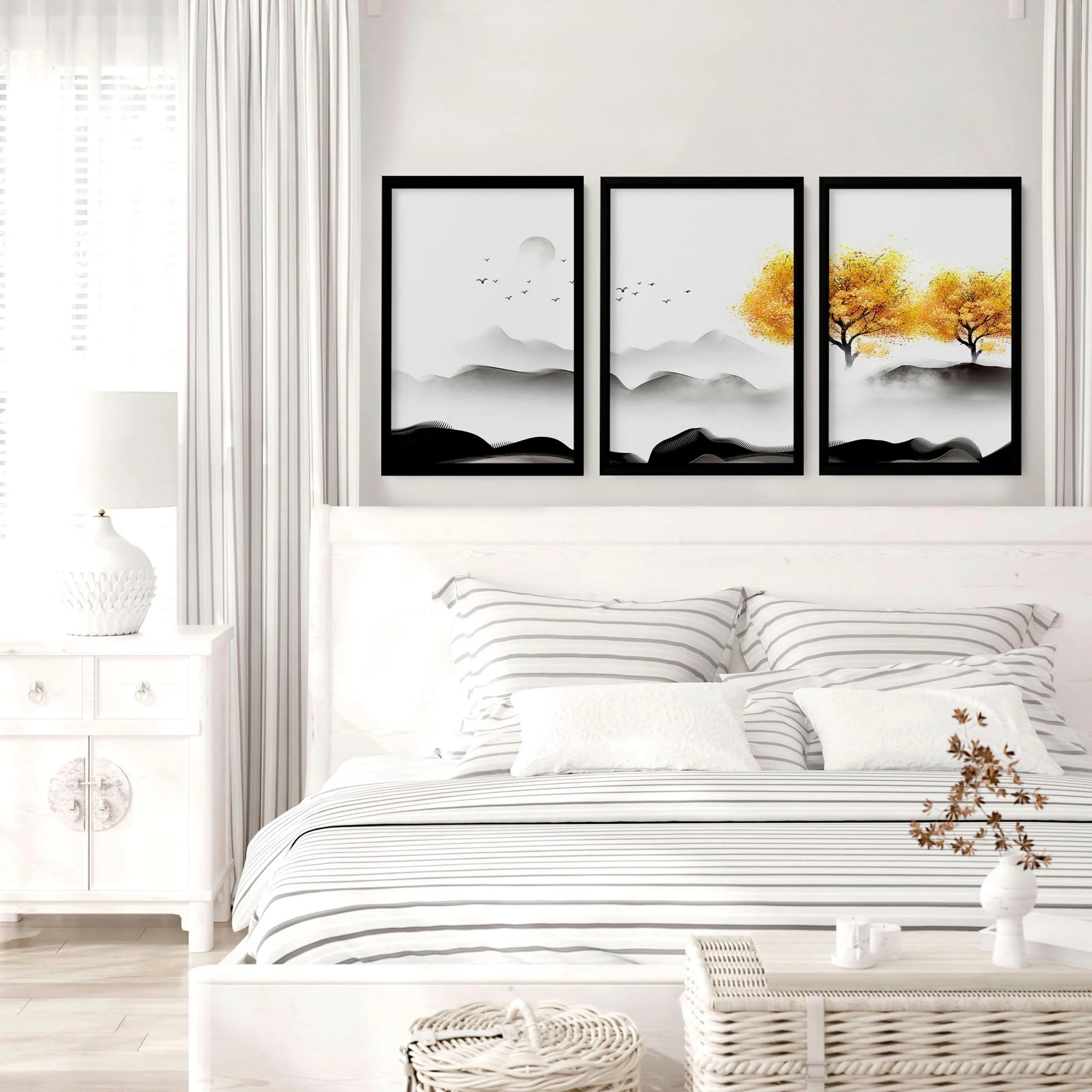 Japanese interior decor | set of 3 wall art prints for bedroom - Image 3