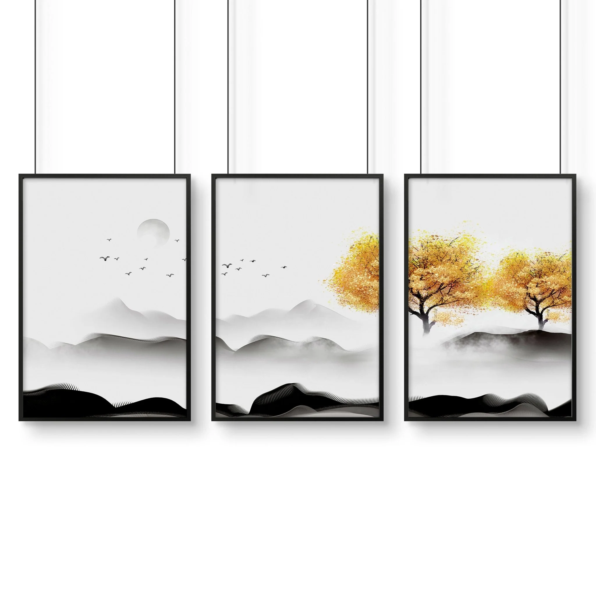 Japanese interior decor | set of 3 wall art prints for bedroom - Image 9