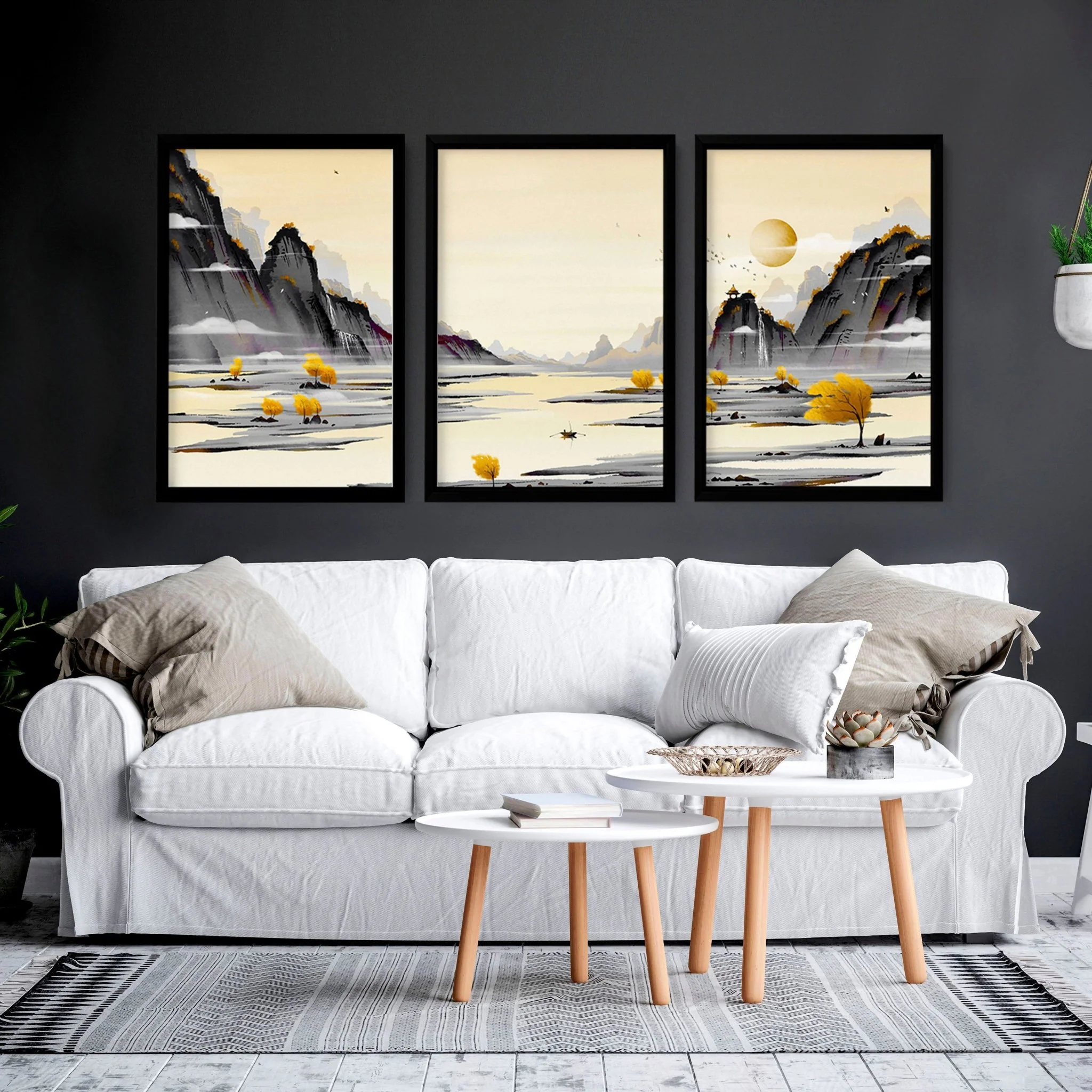 Japanese Landscape Artwork | set of 3 wall art prints - Image 2