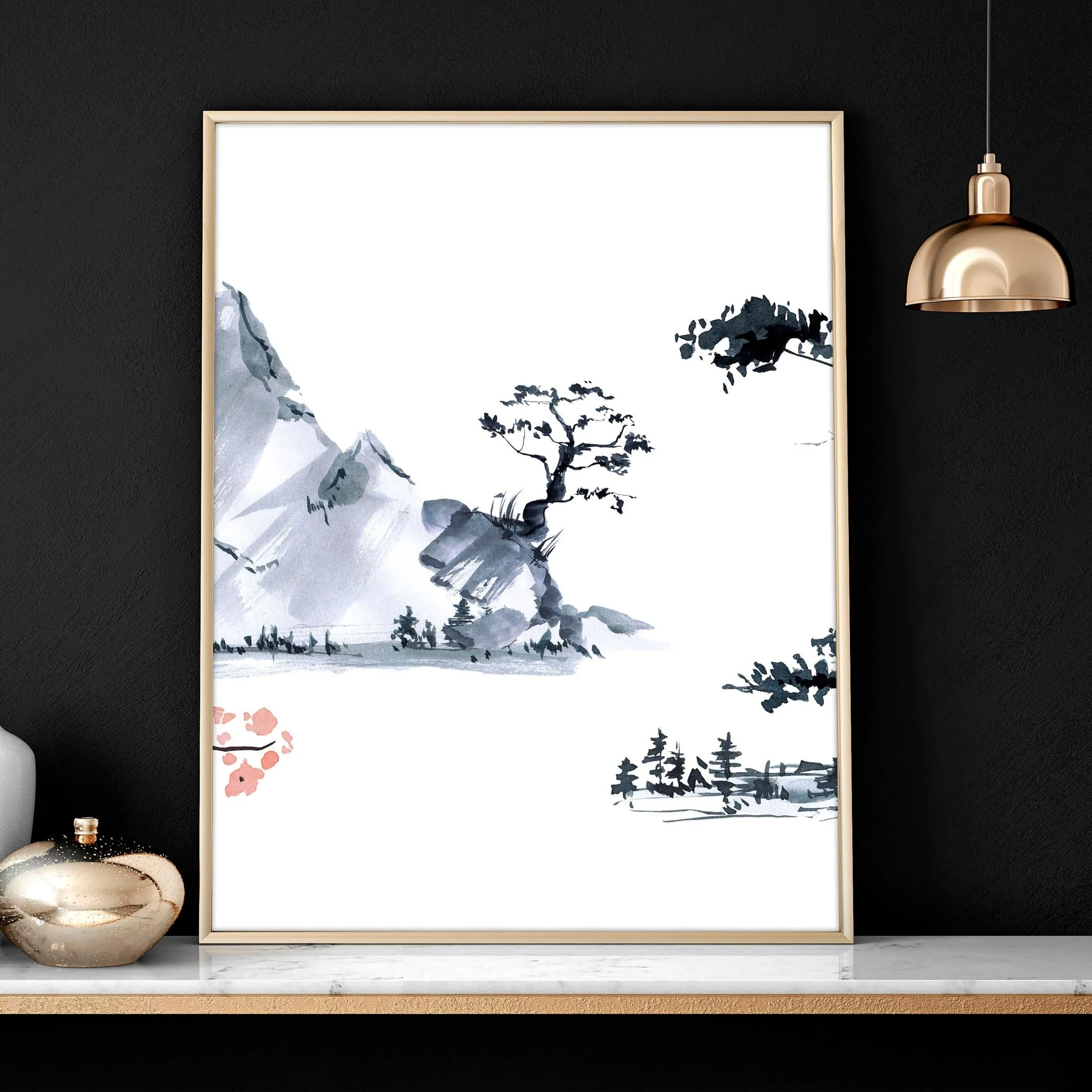 Japanese landscape painting | set of 3 Bedroom wall art - Image 6