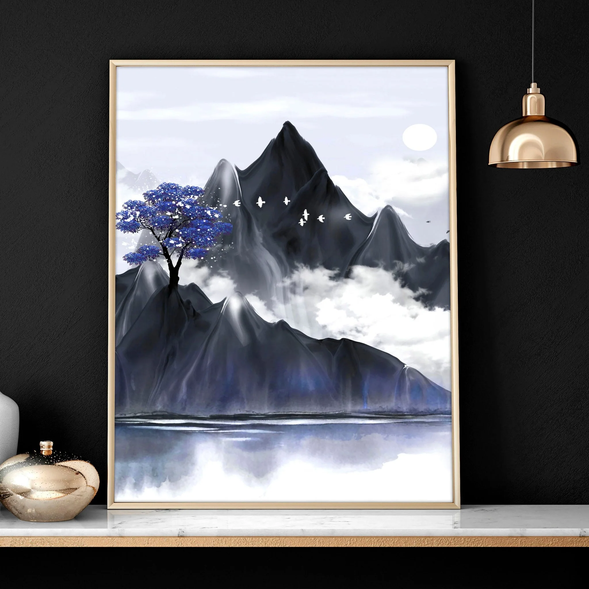 Living room pictures for walls | set of 3 Japanese art prints - Image 5
