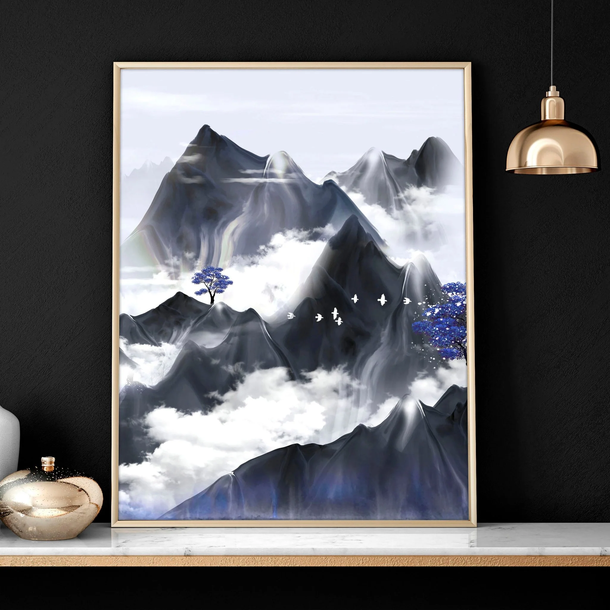 Living room pictures for walls | set of 3 Japanese art prints - Image 7
