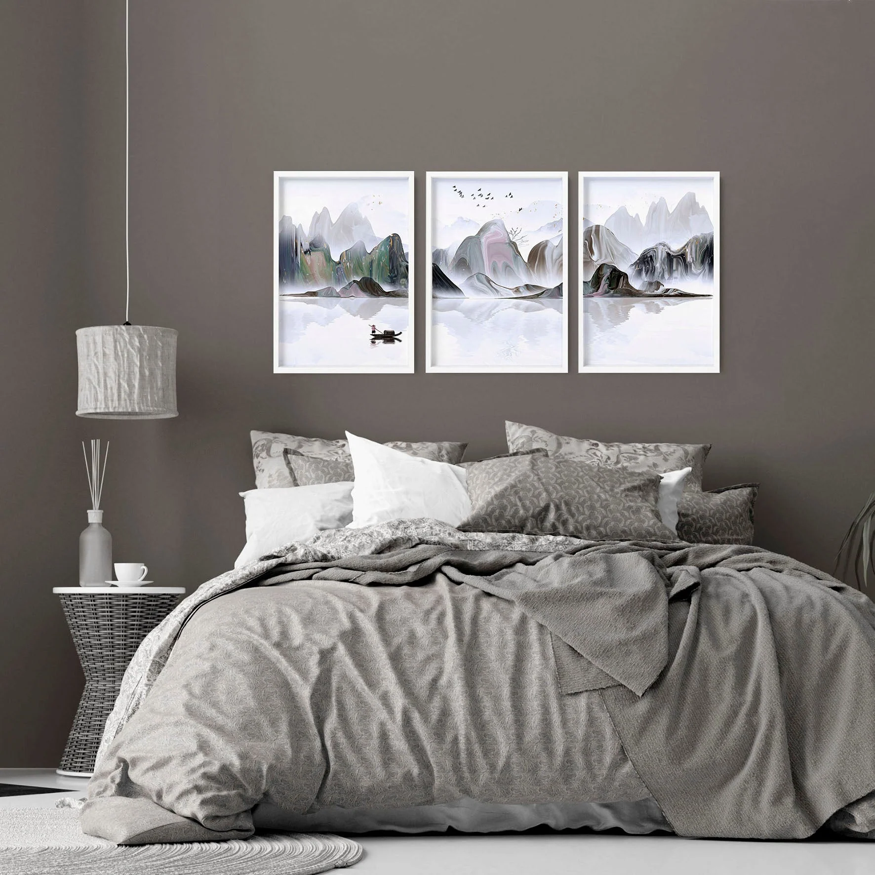 Pictures for bedrooms | set of 3 Japanese wall art prints - Image 3