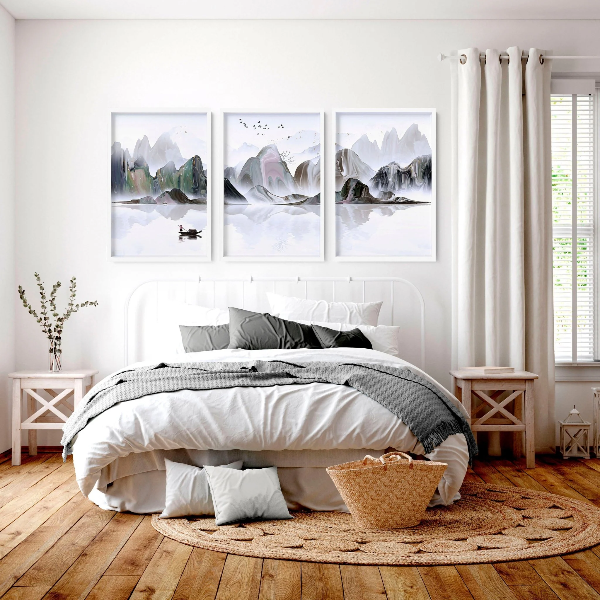 Pictures for bedrooms | set of 3 Japanese wall art prints - Image 4