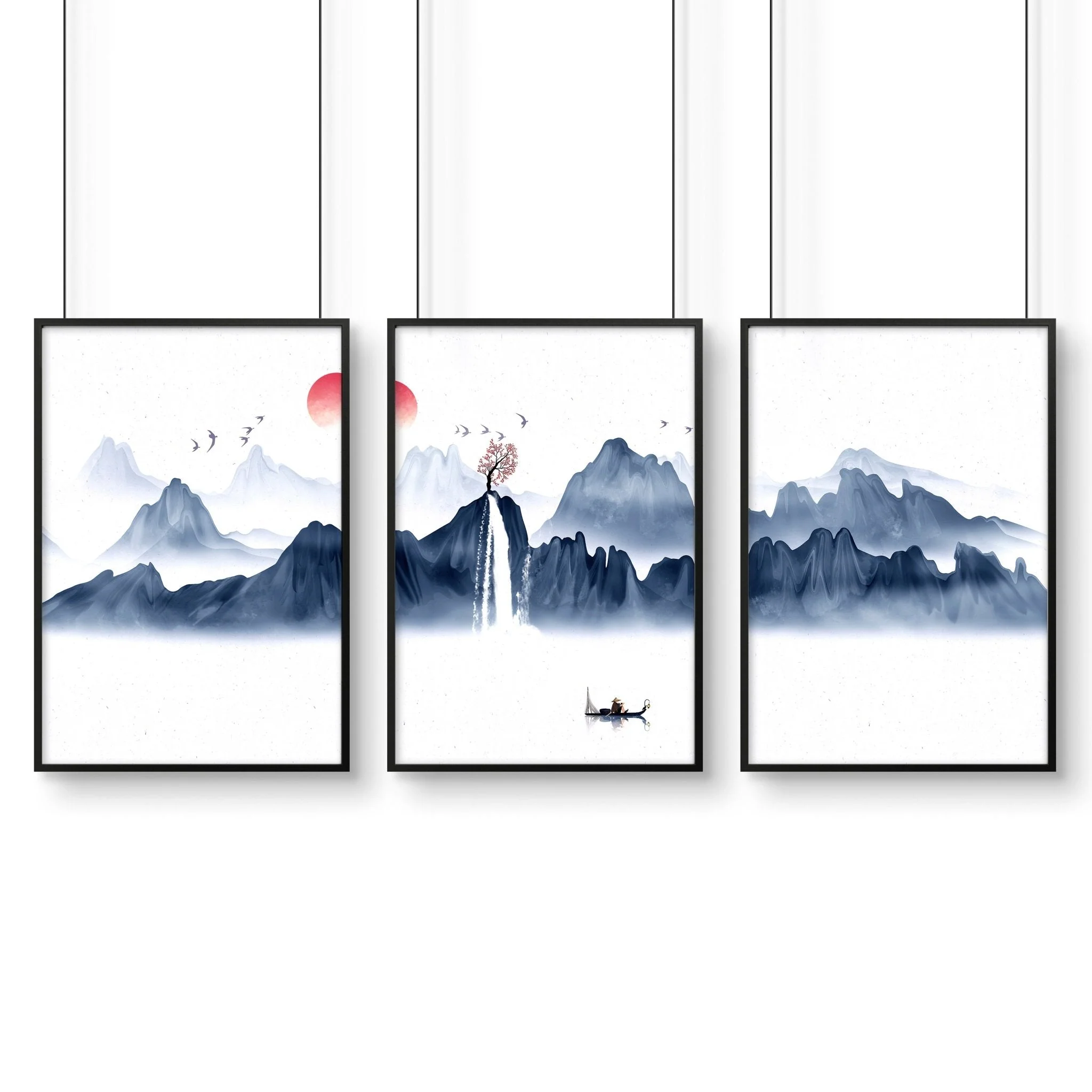 Japanese wall art | set of 3 framed wall art - Image 8