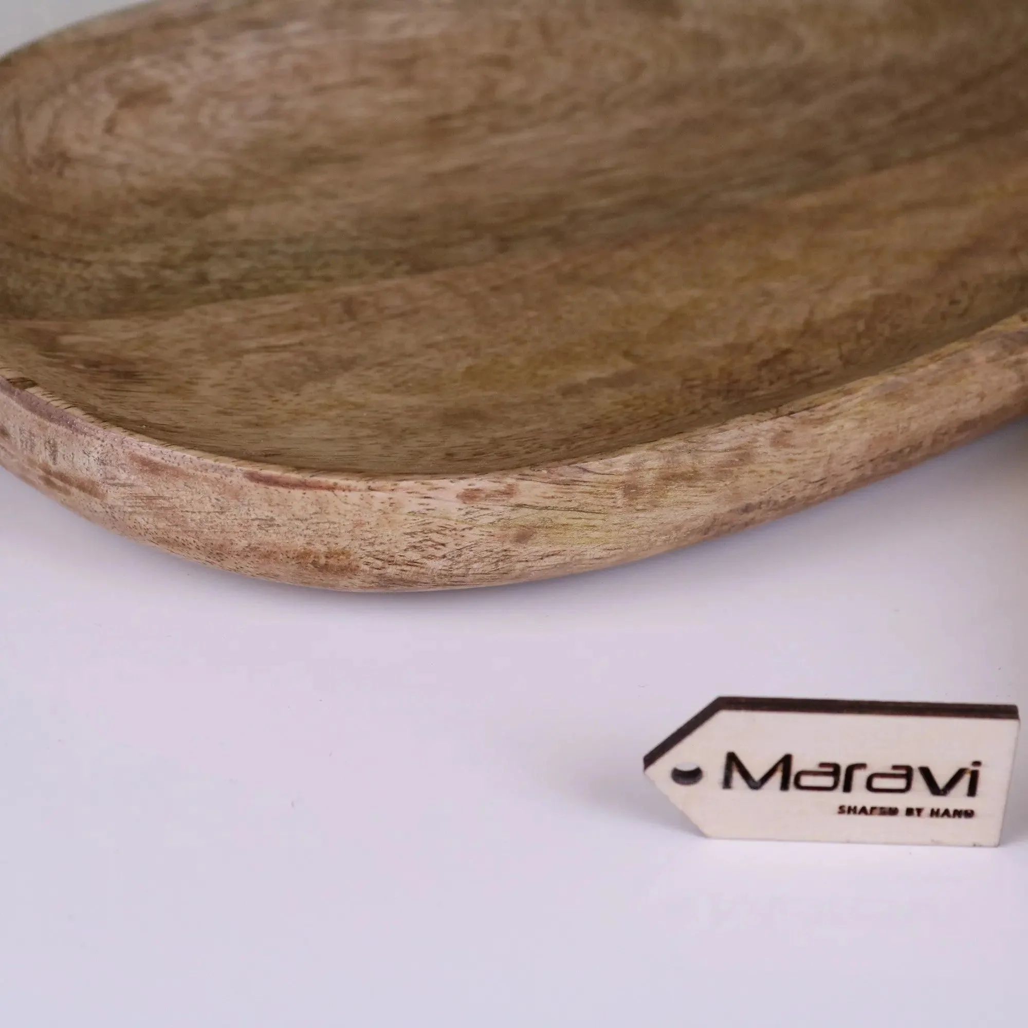 Jarita Oval Shaped Wooden Serving Dishes Set of 2 - Image 2