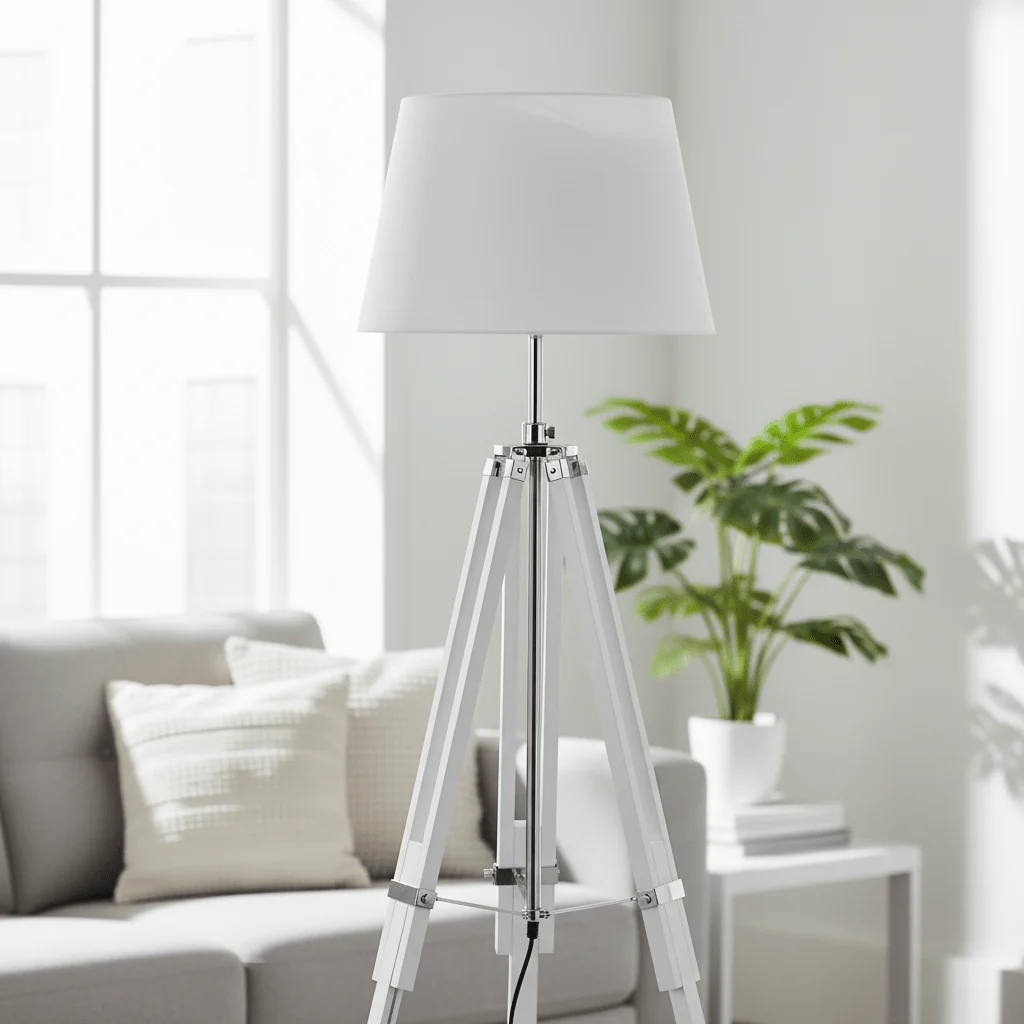 Jasper White Tripod Base Floor Lamp - Image 7