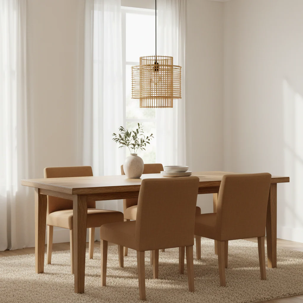 Jaya Natural Rattan Overlapping Pendant Lamp - Image 3