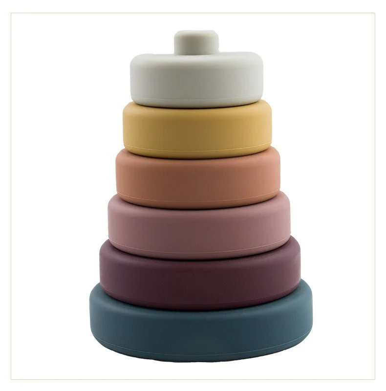 Jenga Childrens Intelligence Baby Early Education Toys Silicone Blocks - Image 4