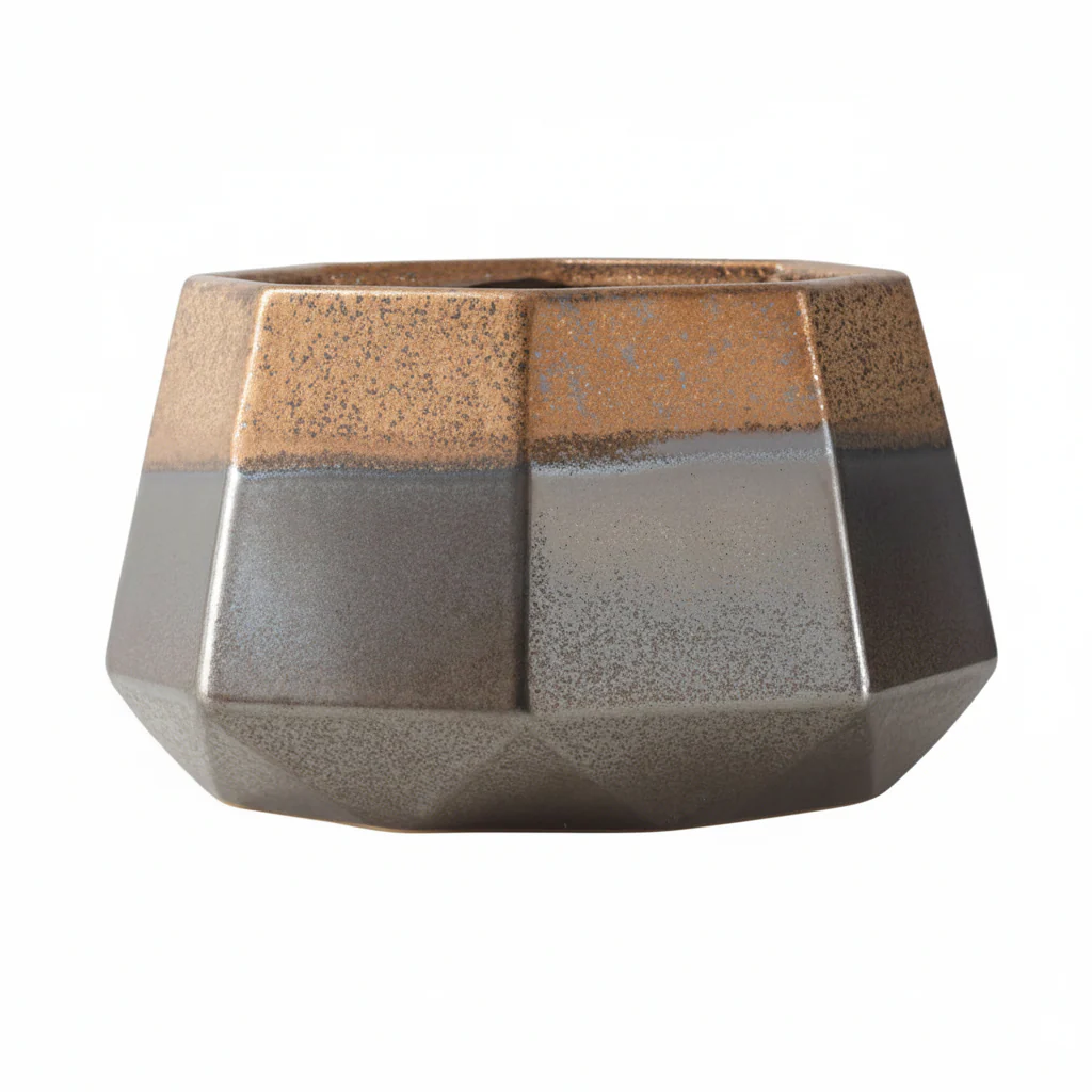 Jet Large Metallic Planter