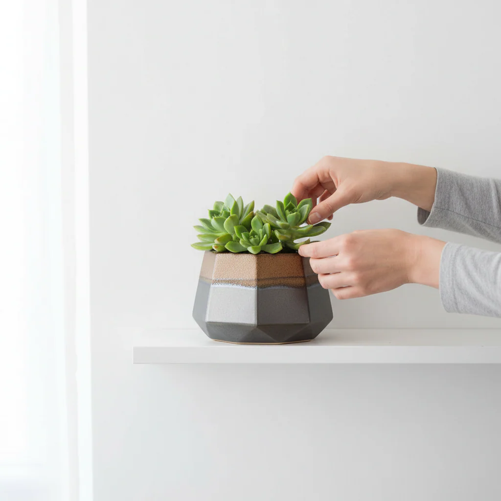 Jet Small Metallic Planter - Image 2