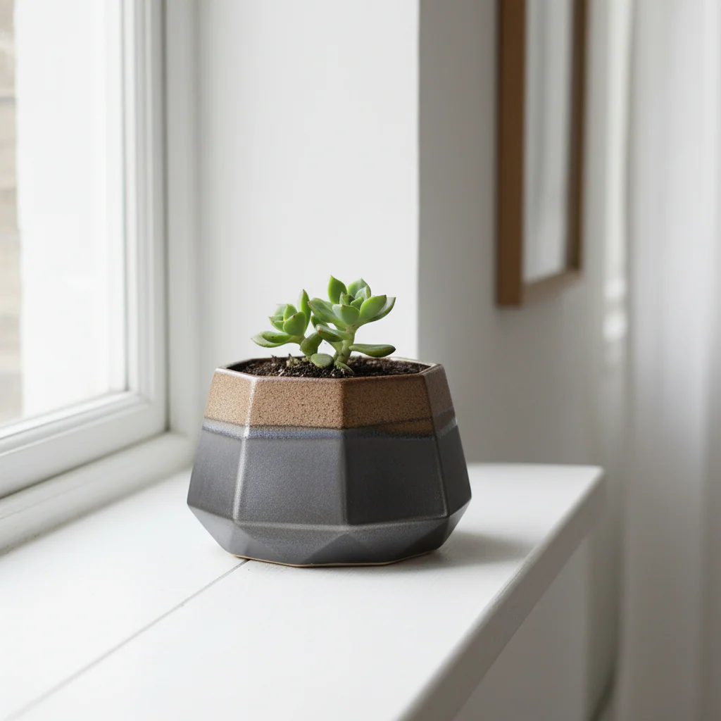 Jet Small Metallic Planter - Image 3