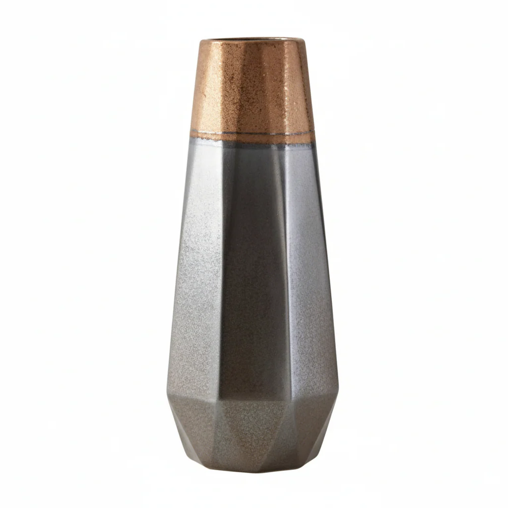 Jet Small Metallic Vase
