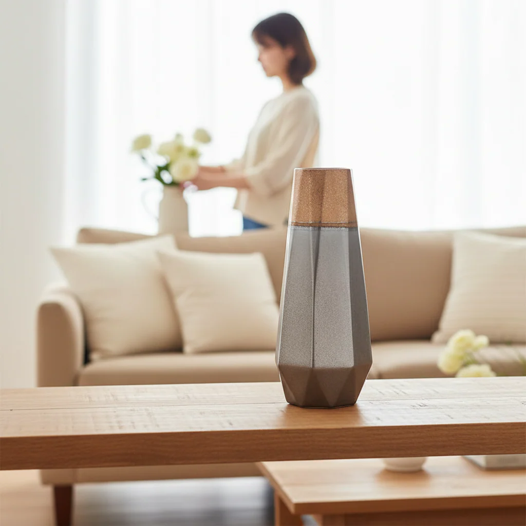 Jet Small Metallic Vase - Image 2