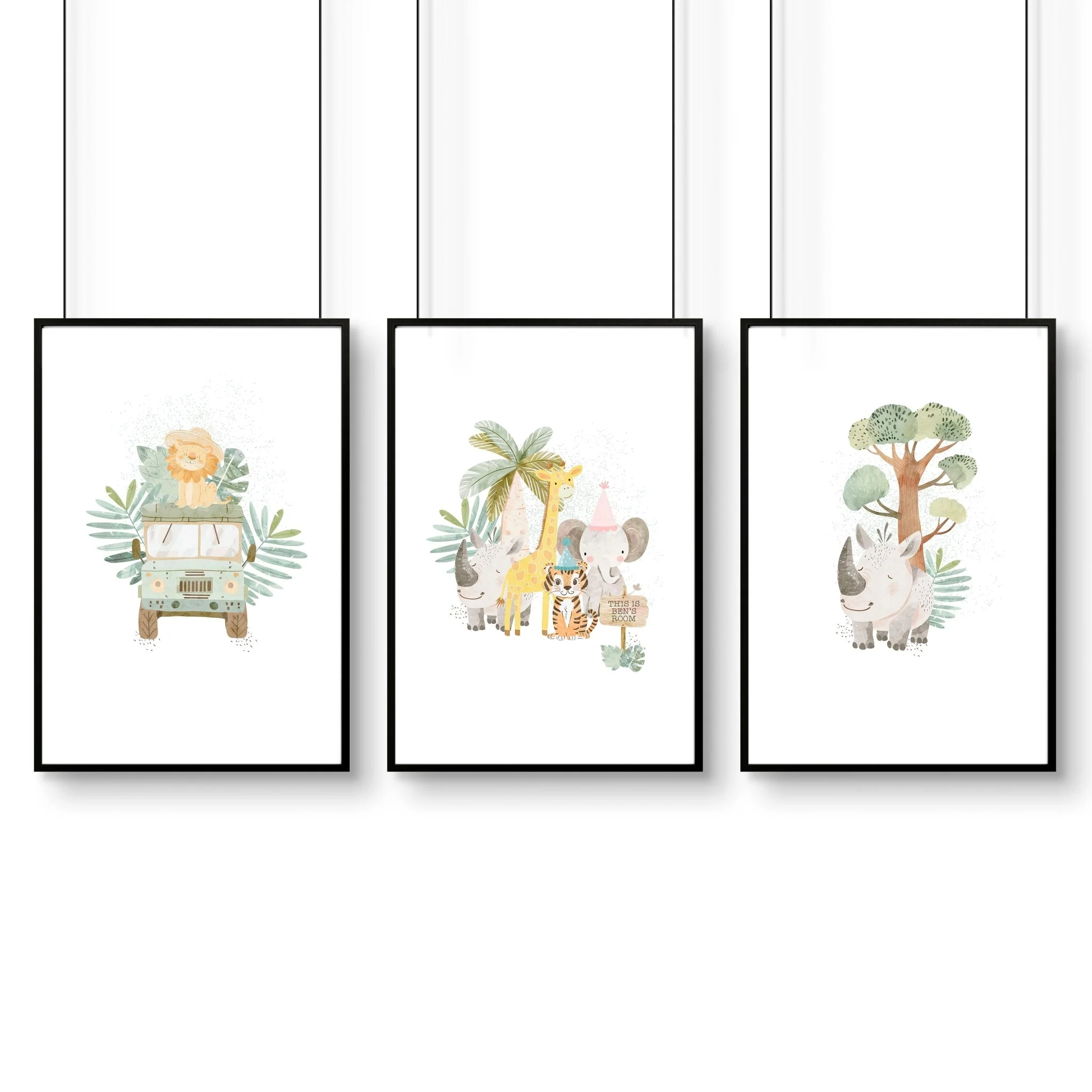 Jungle Nursery | Set of 3 wall art prints - Image 13