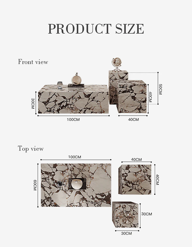 Kabelo Coffee Table Set, Sintered Stone/Marble - Image 13