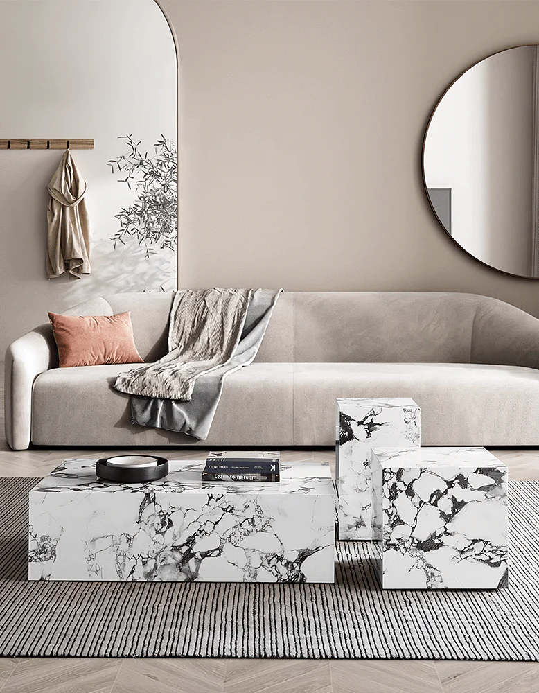 Kabelo Coffee Table Set, Sintered Stone/Marble - Image 15