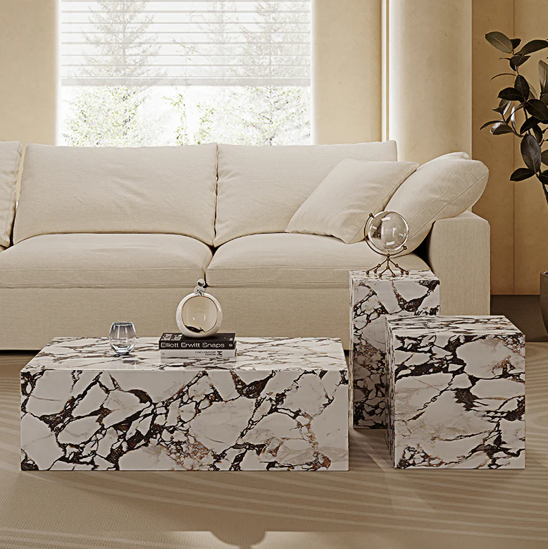 Kabelo Coffee Table Set, Sintered Stone/Marble - Image 6