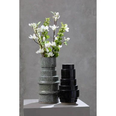 Kaga Black Earthenware Vase - Image 13