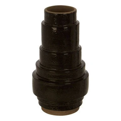 Kaga Black Earthenware Vase - Image 15