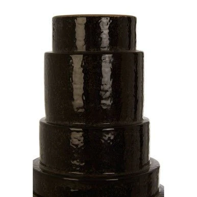 Kaga Black Earthenware Vase - Image 16