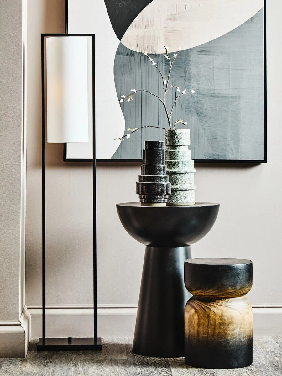 Kaga Black Earthenware Vase - Image 6