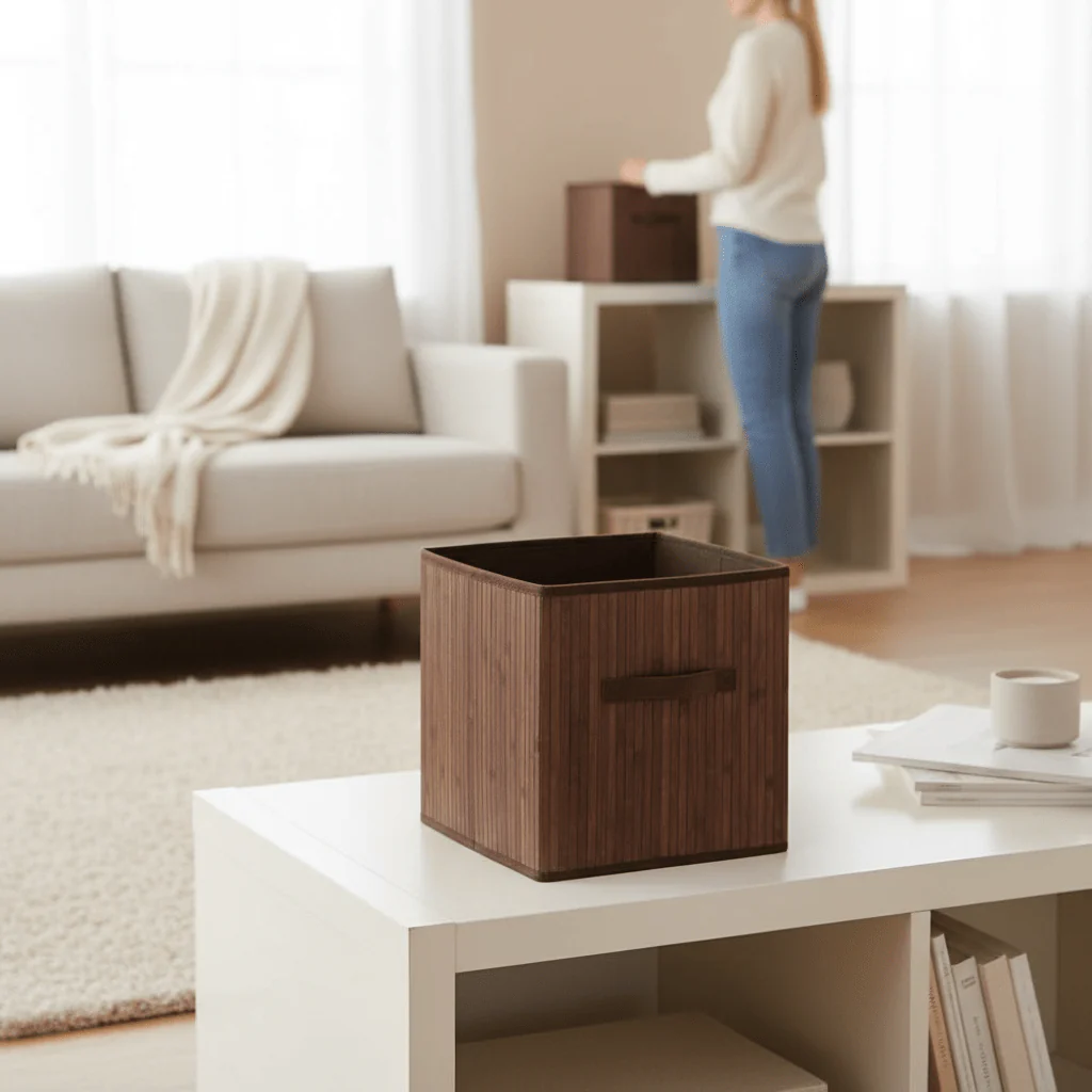 Kankyo Dark Brown Bamboo Storage Box - Image 2