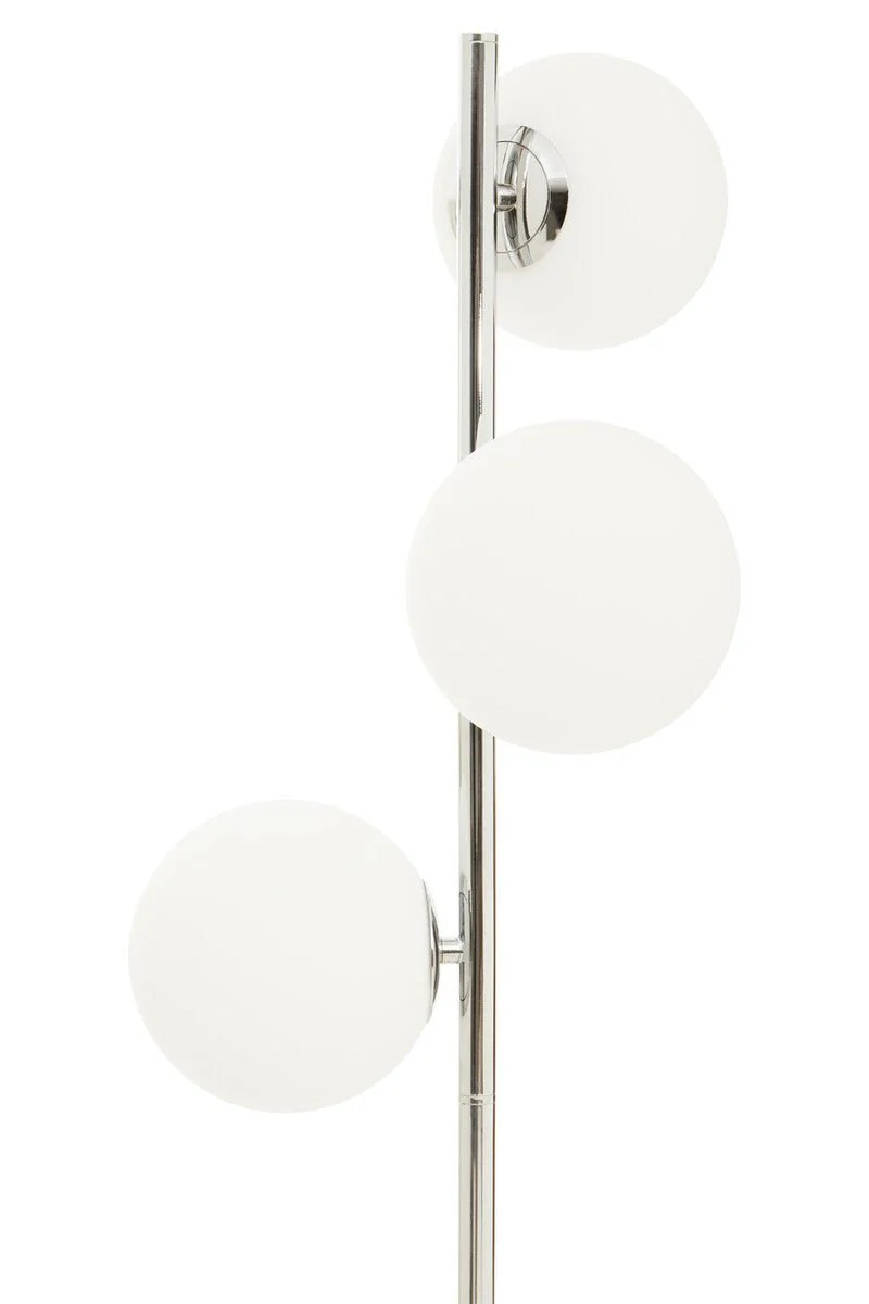 Karter Chrome Finish And White Glass Floor Lamp - Image 11