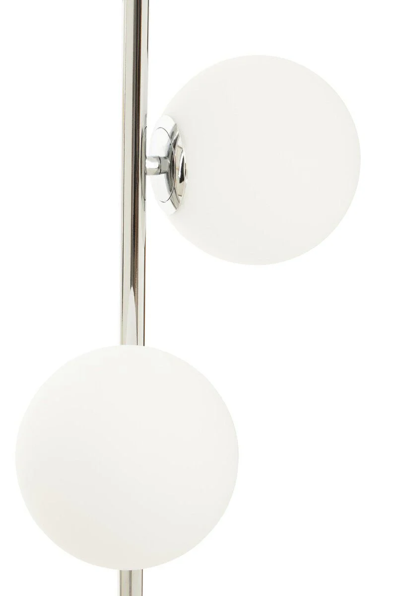 Karter Chrome Finish And White Glass Floor Lamp - Image 12