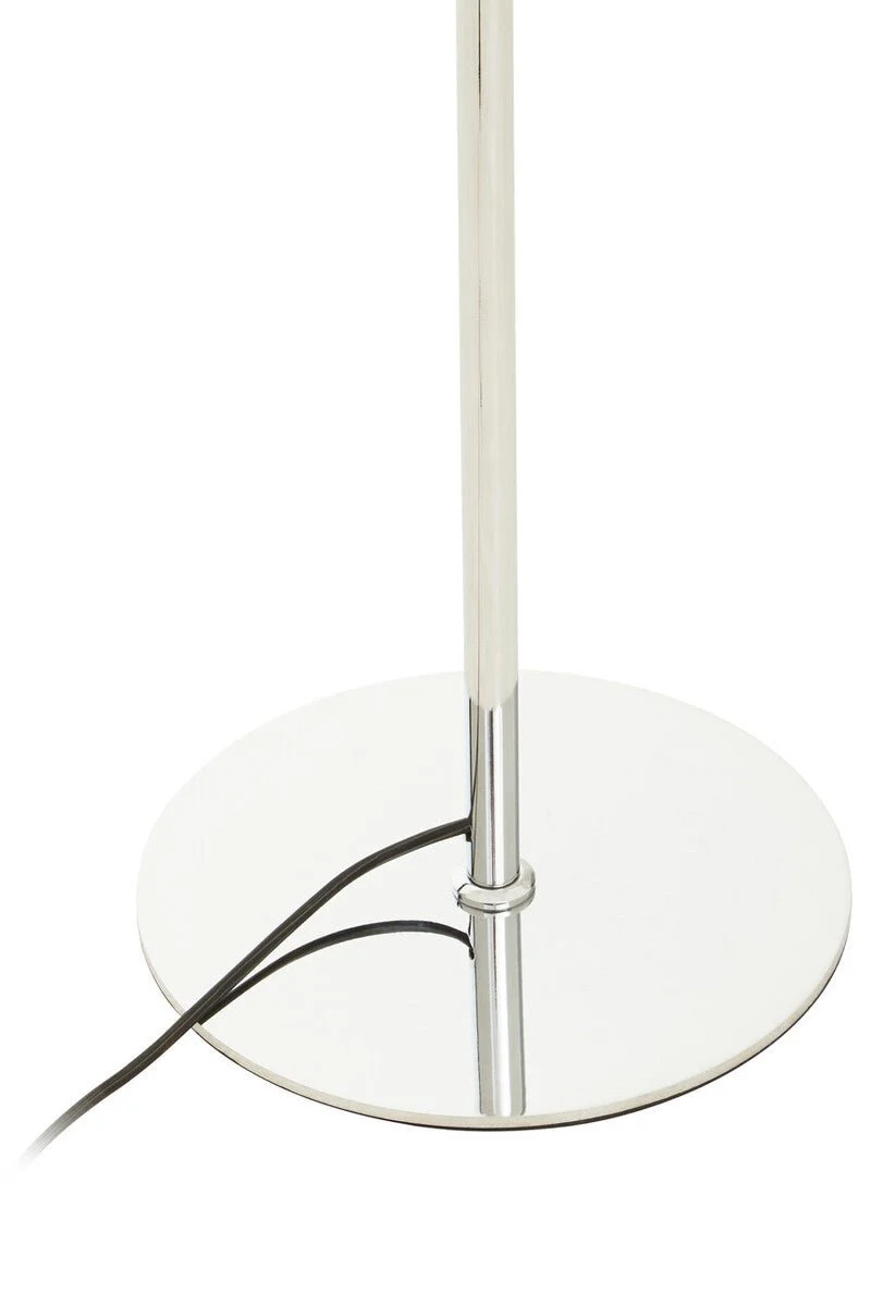 Karter Chrome Finish And White Glass Floor Lamp - Image 13