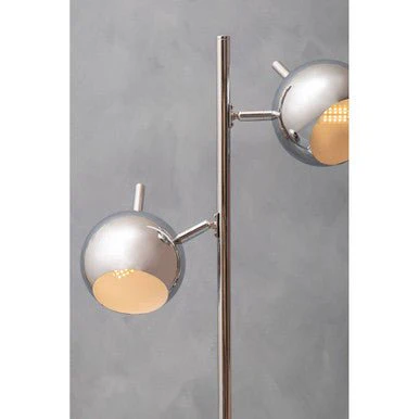 Karter Chrome Finish Table Lamp With Two Lights - Image 9