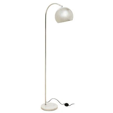Karter Floor Chrome Finish Lamp With White Base - Image 5