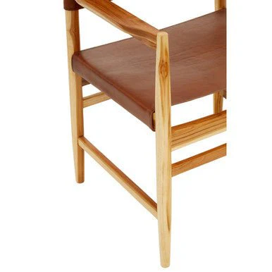Kendari Antique Brown Leather Chair - Image 11
