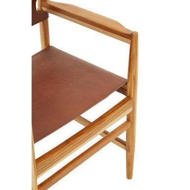 Kendari Antique Brown Leather Chair - Image 12