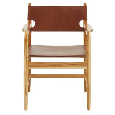 Kendari Antique Brown Leather Chair - Image 14