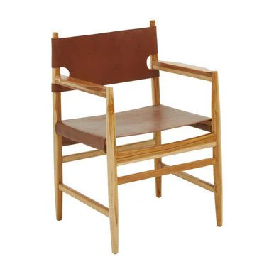Kendari Antique Brown Leather Chair - Image 7