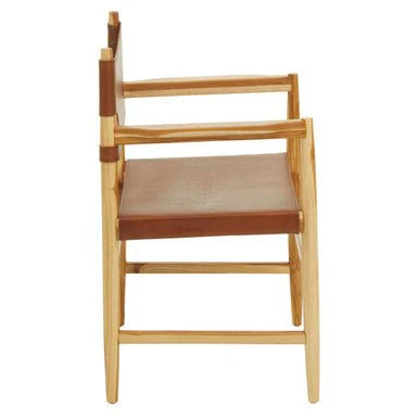 Kendari Antique Brown Leather Chair - Image 8