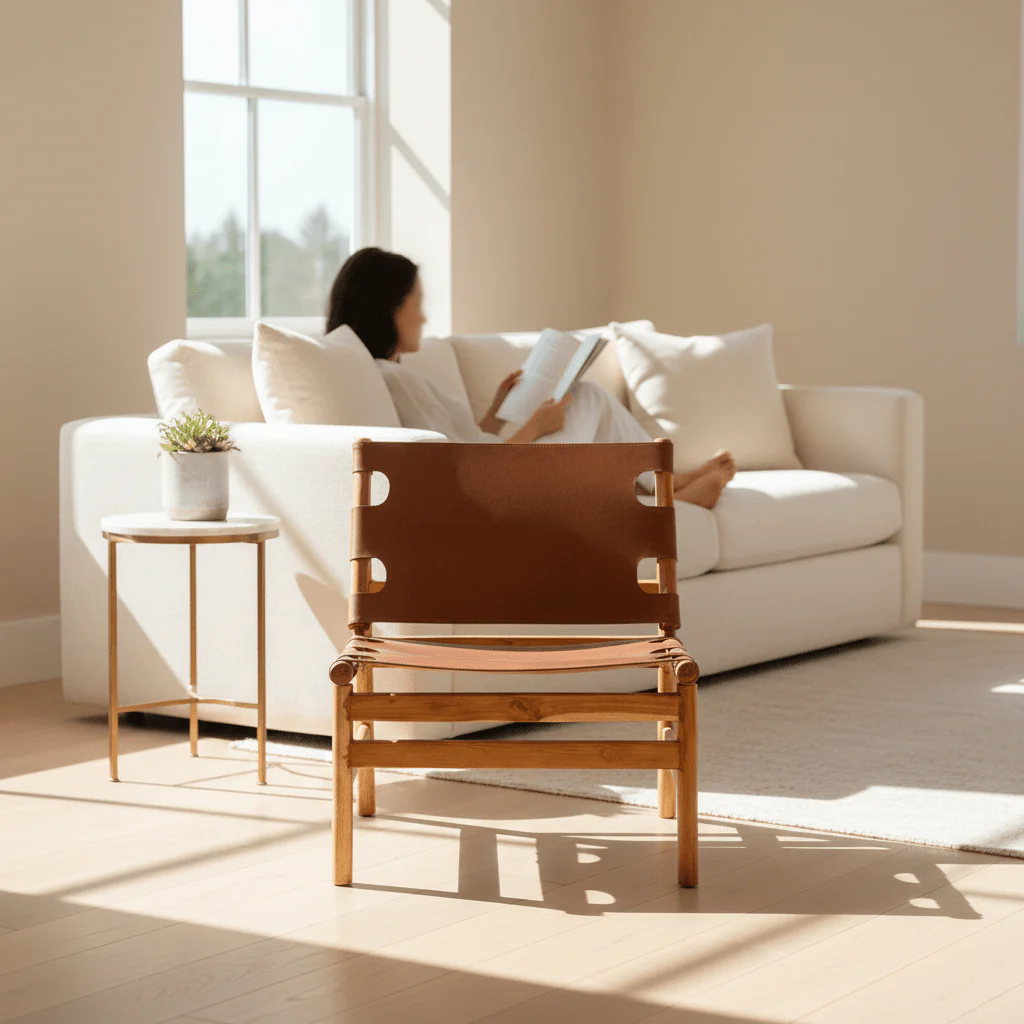 Kendari Antique Leather Chair - Image 2