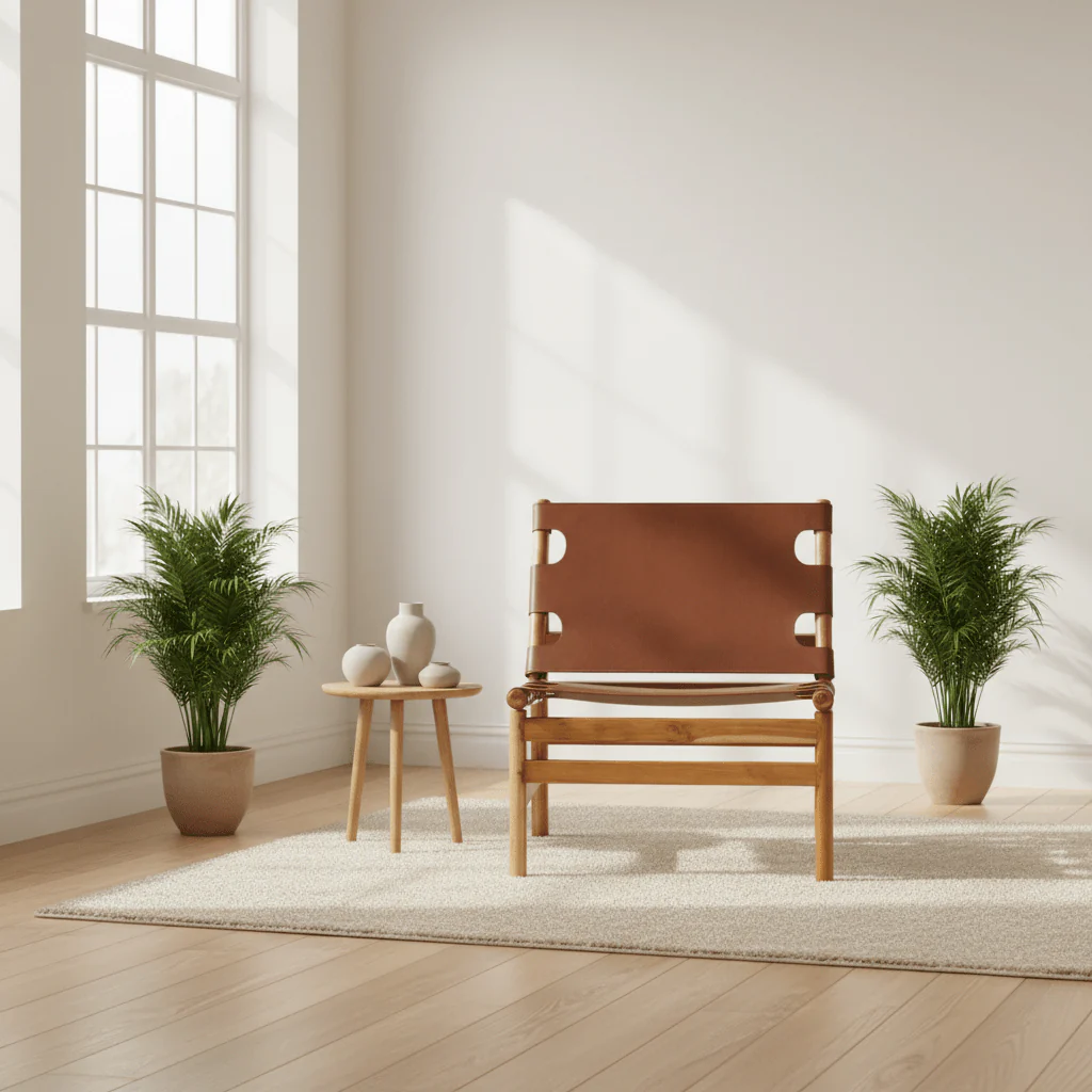 Kendari Antique Leather Chair - Image 3