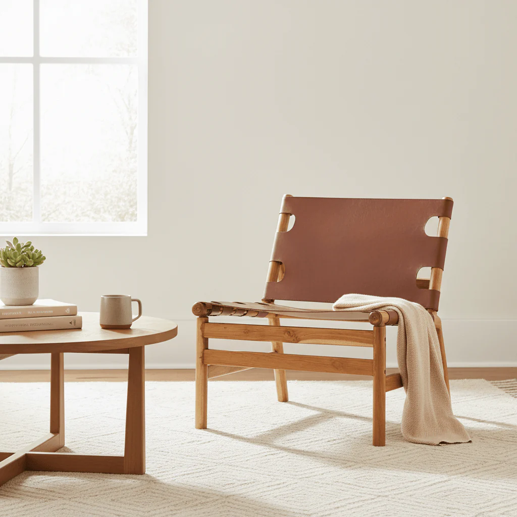 Kendari Antique Leather Chair - Image 4