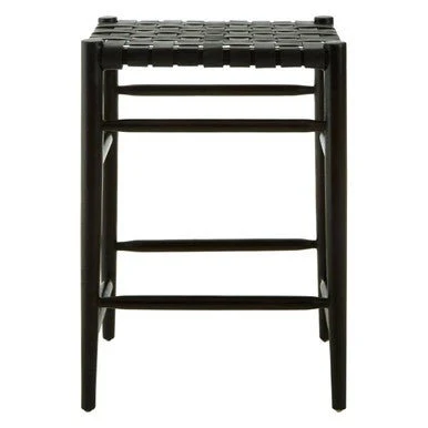 Kendari Barstool with Black Leather Strap - Image 5