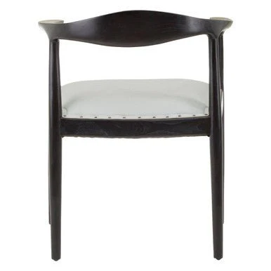 Kendari Open Back Grey Leather Chair - Image 9