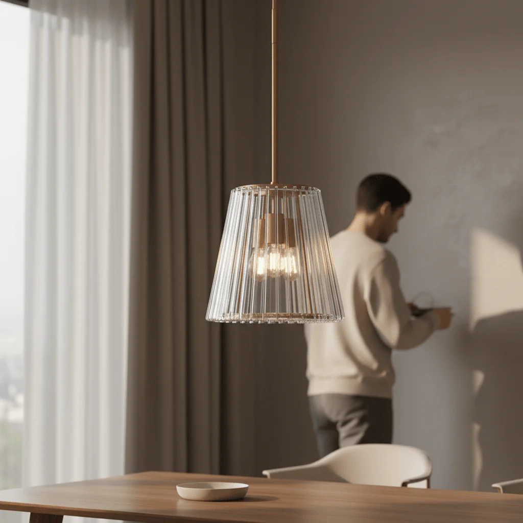Kensington Townhouse 3 Bulb Bronze Pendant Light - Image 2