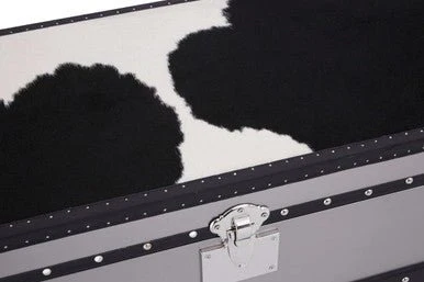 Kensington Townhouse Black And White Genuine Cowhide 3 Drawer Cabinet - Image 9