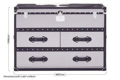 Kensington Townhouse Black And White Genuine Cowhide Coffee Table - Image 13