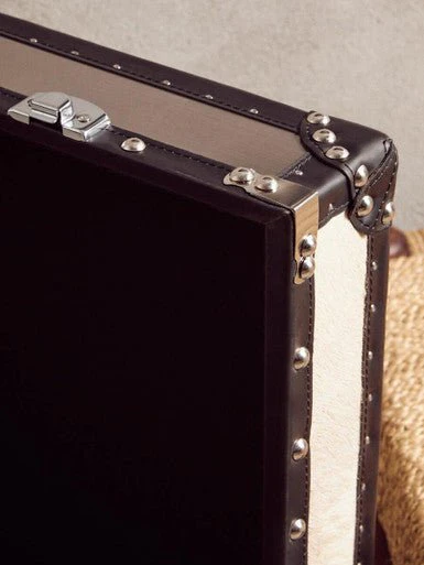 Kensington Townhouse Black And White Genuine Cowhide Storage Trunk - Image 12