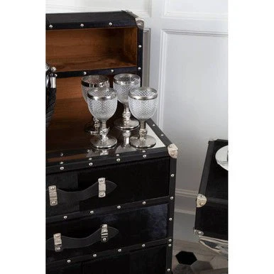 Kensington Townhouse Hair On Leather Drinks Cabinet - Image 9