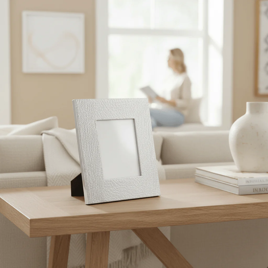 Kensington Townhouse Hammered Silver 5 x 7 Photo Frame - Image 2